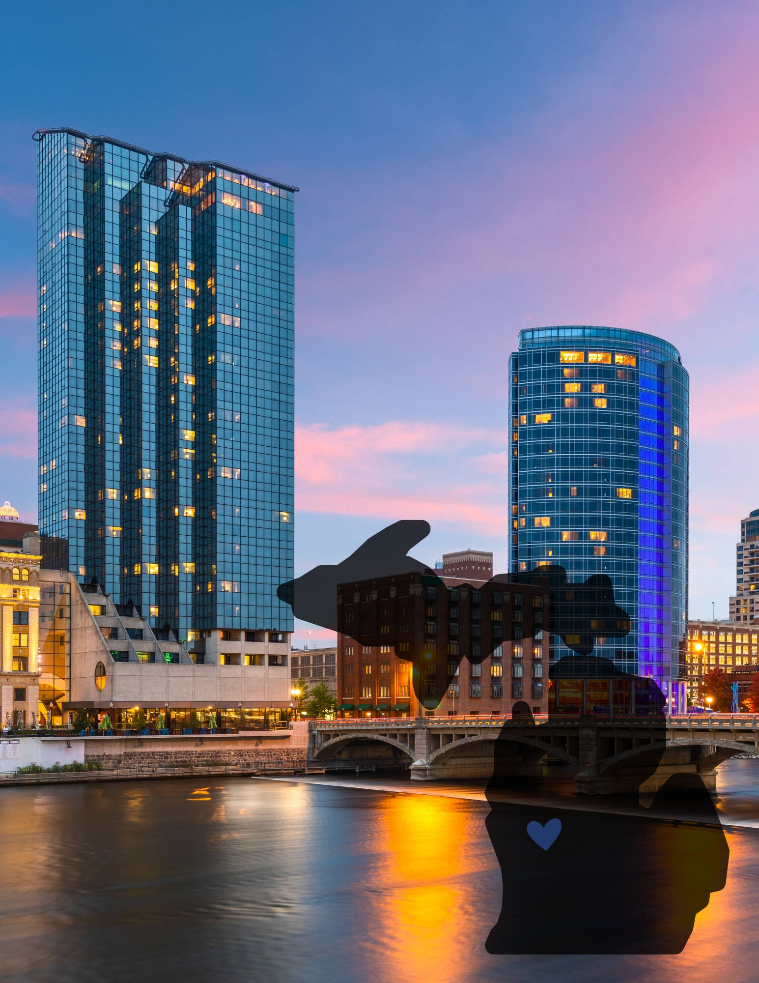 Grand Rapids Hotels with Michigan State over it
